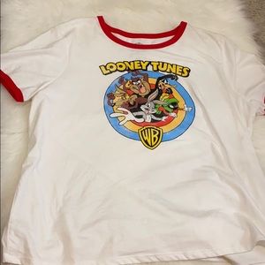 Looney tunes never worn white tee